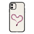 Pink Heart Snake | iPhone 11 / Impact Case / Black | Image 1
