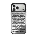 NUMBERING Typography Case | iPhone 17 Pro Max / Mirror Case MagSafe Compatible / Silver on Black | Image 1