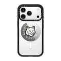 Maison Kitsuné Dove White Fox Head Gripstand | Snappy Grip Stand / Snappy Mirror Grip Stand MagSafe Compatible / Silver | Image 1