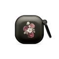 VINTAGE FLOWER MONDAY | Galaxy Buds2 / Earbuds Impact Case / Black | Image 1