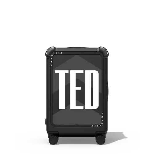 Custom Suitcase | 21" Carry-On Suitcase / Bounce Suitcase / Matte Black | Image 1