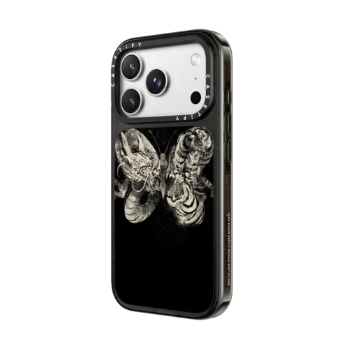 Dragon Tiger Tattoo Butterfly | iPhone 18 Pro / Impact Case MagSafe Compatible - Glossy / Glossy Black | Image 2