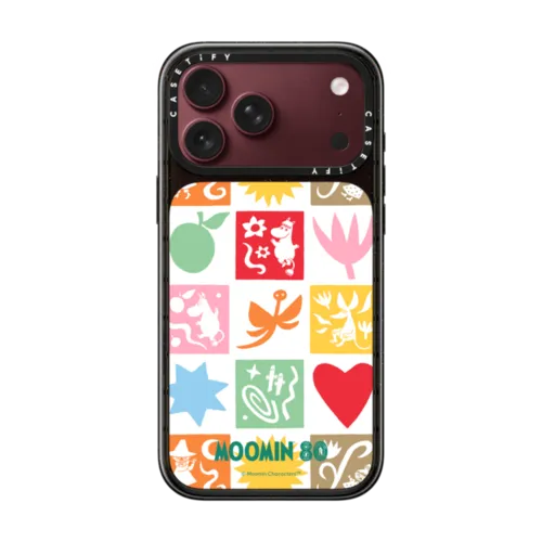 Moomin Square Pattern Case | iPhone 18 Pro Max / Impact Case MagSafe Compatible - Glossy / Glossy Black | Image 1