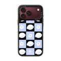 Bichon Bibo Dog Pastel Checker with Flower | iPhone 18 Pro Max / Impact Case MagSafe Compatible - Glossy / Glossy Black | Image 1
