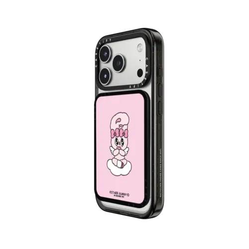 Esther Bunny Loves Me Time cardholder stand | Snappy Cardholder Stand / Snappy Cardholder Stand MagSafe Compatible / Black | Image 2