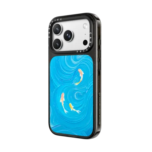 Swimming Koi by Katie Over | iPhone 18 Pro / Impact Case MagSafe Compatible - Glossy / Glossy Black | Image 2