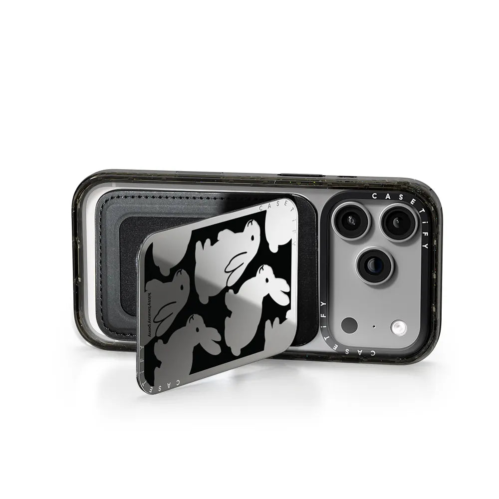 Little Black Bunnies Snappy Cardholder Stand