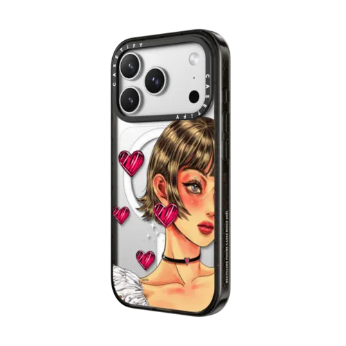 HEART LOVE BY DAHYE | iPhone 17 Pro Max / Impact Case MagSafe Compatible / Black | Image 2