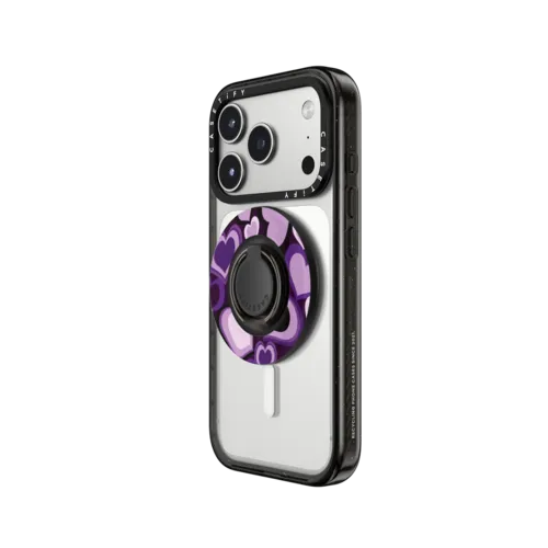 Y2k Purple Heart Snappy Ring Holder | Snappy Ring Holder / Snappy Ring Holder MagSafe Compatible / Black | Image 2
