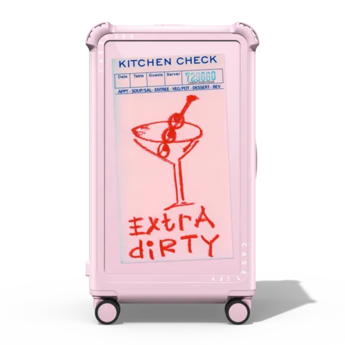 Extra Dirty - Pink | 29" Check-In Trunk Suitcase / Bounce Suitcase / Glossy Primrose Pink | Image 1