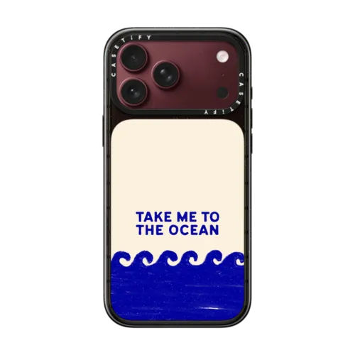 Take me to the ocean by Agathe Marty | iPhone 18 Pro Max / Impact Case MagSafe Compatible - Glossy / Glossy Black | Image 1