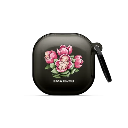 Boronia Babies | Galaxy Buds2 / Earbuds Impact Case / Black | Image 1