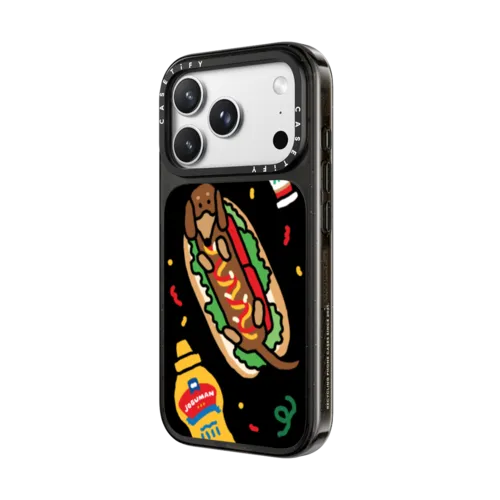 Woody the Hotdog | iPhone 18 Pro Max / Impact Case MagSafe Compatible - Glossy / Glossy Black | Image 2