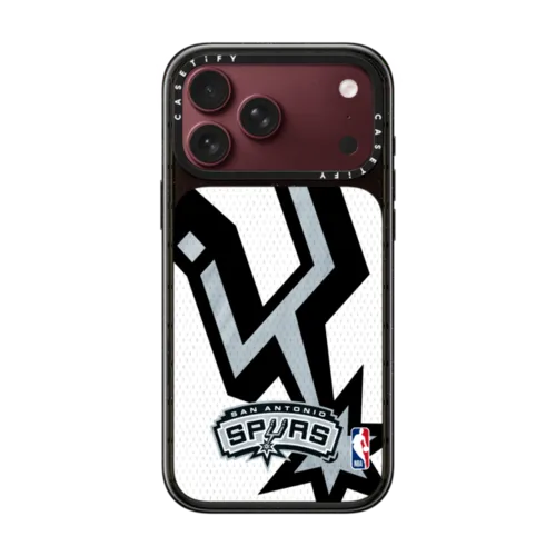 San Antonio Spurs Hardwood Classic Jersey Case | iPhone 18 Pro Max / Impact Case MagSafe Compatible - Glossy / Glossy Black | Image 1