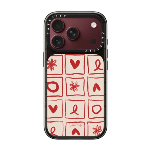 Love Grid by Agathe Marty | iPhone 18 Pro / Impact Case MagSafe Compatible - Glossy / Glossy Black | Image 1