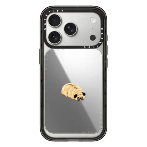 Loaf of Pug | Snappy Cardholder Stand / Snappy Mirror Cardholder Stand MagSafe Compatible / Silver | Image 1