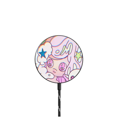 Bubble Gum |   / PowerThru Magnetic Wireless Charger MagSafe Compatible / Black | Image 1