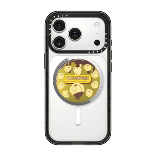 Pompompurin Milk Chocolate Snappy Grip Stand | Snappy Grip Stand / Snappy Mirror Grip Stand MagSafe Compatible / Silver | Image 1