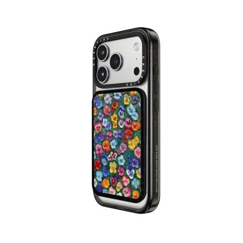 Pansy Garden | Snappy Cardholder Stand / Snappy Cardholder Stand MagSafe Compatible / Black | Image 2