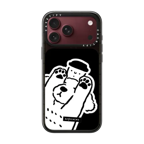 DOG LOVES COFFEE | iPhone 18 Pro Max / Impact Case MagSafe Compatible - Glossy / Glossy Black | Image 1