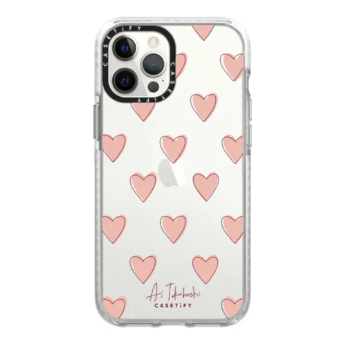 Heart Pink | iPhone 12 Pro Max / Impact Case / Glossy Frost | Image 1