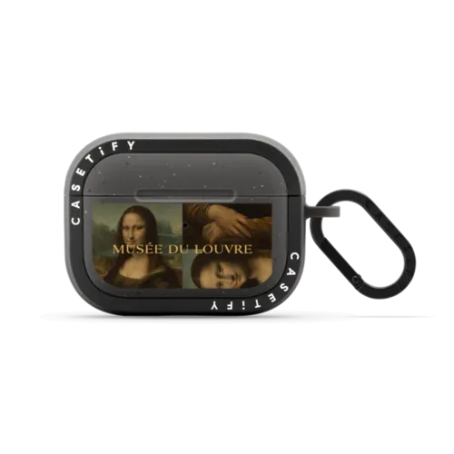 Les Départements Mona Lisa AirPods Case | AirPods Pro 2 / Earbuds Bounce Case / Matte Charcoal | Image 1