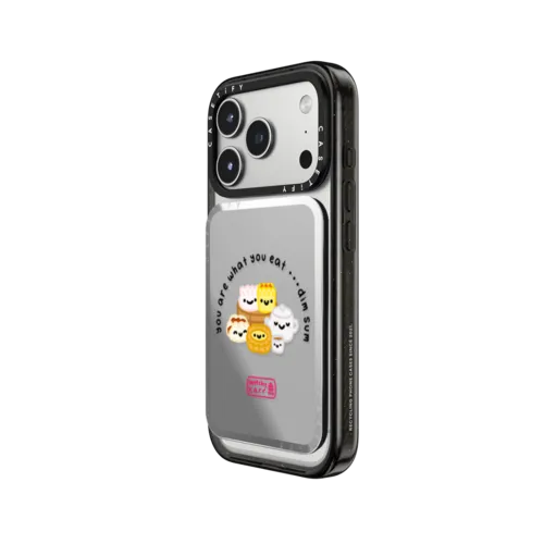 You Are What You Eat Dim Sum | Snappy Cardholder Stand / Snappy Mirror Cardholder Stand MagSafe Compatible / Silver | Image 2