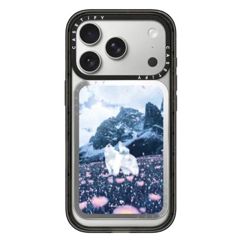 You in the flower garden | Snappy Cardholder Stand / Snappy Mirror Cardholder Stand MagSafe Compatible / Silver | Image 1