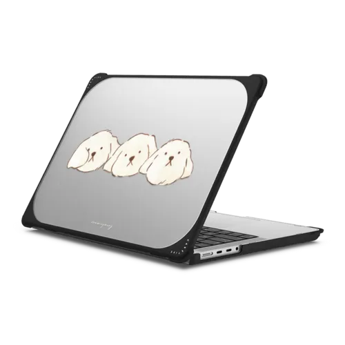 White Day by drawingmary | MacBook Pro 14-inch (M1 - M5) / MacBook Bounce Case / Black | Image 1