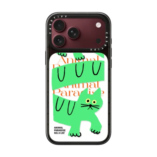 Animal Paradise no.4 cat | iPhone 18 Pro Max / Impact Case MagSafe Compatible - Glossy / Glossy Black | Image 1