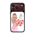 Lady with flowers (blonde) | iPhone 18 Pro Max / Impact Case MagSafe Compatible - Glossy / Glossy Black | Image 1