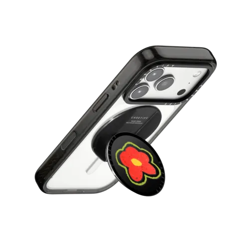 red daisy | Snappy Grip Stand / Snappy Grip Stand MagSafe Compatible / Black | Image 3