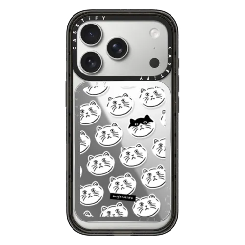 HEADS OF CATS | Snappy Cardholder Stand / Snappy Mirror Cardholder Stand MagSafe Compatible / Silver | Image 1