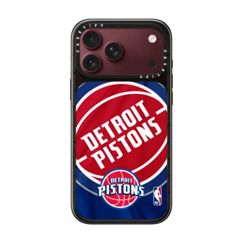 Detroit Pistons Hardwood Classic Jersey Case | iPhone 18 Pro Max / Impact Case MagSafe Compatible - Glossy / Glossy Black | Image 1