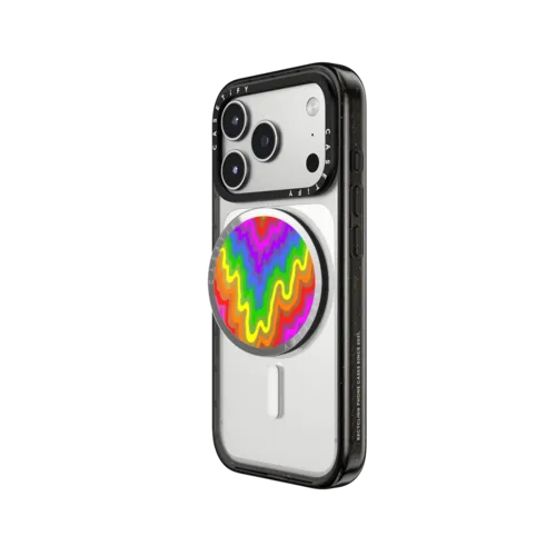 Rainbow Drip | Snappy Grip Stand / Snappy Mirror Grip Stand MagSafe Compatible / Silver | Image 2