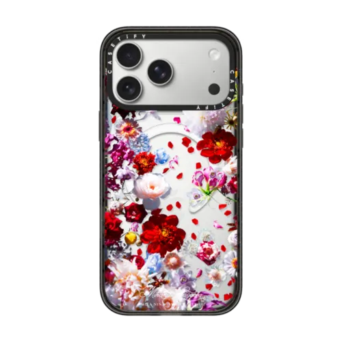 Pearl White Phone Case | iPhone 17 Pro Max / Impact Case MagSafe Compatible / Black | Image 1