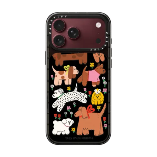 Dogs in the meadow | iPhone 18 Pro Max / Impact Case MagSafe Compatible - Glossy / Glossy Black | Image 1