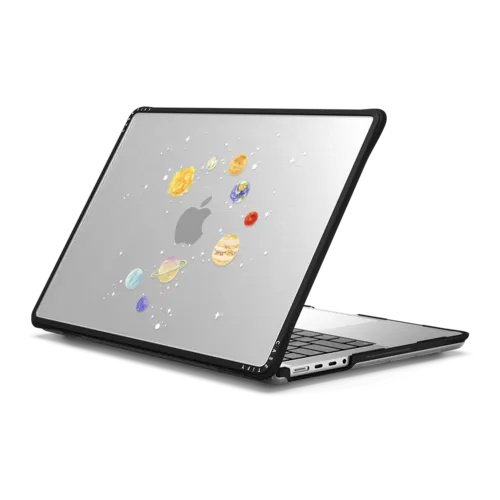 Solar System (Macbook Case) | MacBook Pro 14-inch (M1 - M5) / MacBook Impact Case / Black | Image 1