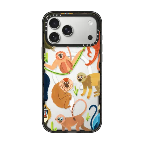 Jungle monkeys | iPhone 17 Pro Max / Impact Case MagSafe Compatible / Black | Image 1