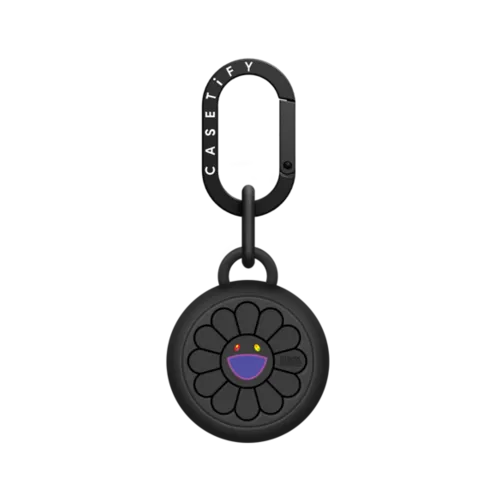 SUPERFLAT FLOWER(BLACK) AIRTAG HOLDER | AirTag / AirTag Holder / Licorice | Image 1