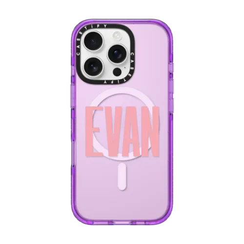 Custom Phone Case | iPhone 16 Pro / Impact Case MagSafe Compatible / Purple | Image 1