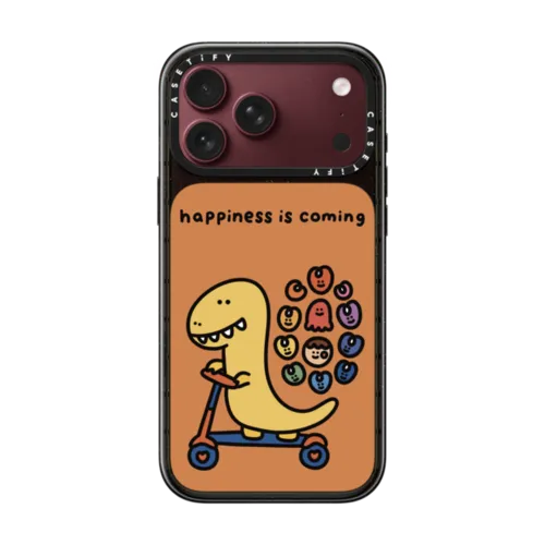 HAPPINESS IS COMING BY SHAO SHAO | iPhone 18 Pro Max / Impact Case MagSafe Compatible - Glossy / Glossy Black | Image 1