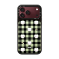 calm green mochi plaid | iPhone 18 Pro Max / Impact Case MagSafe Compatible - Glossy / Glossy Black | Image 1