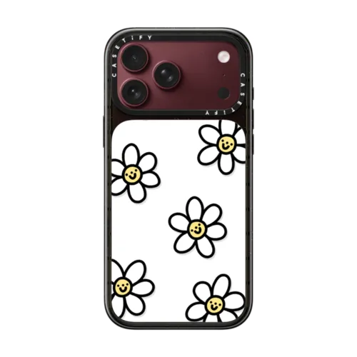 Smiling Daisies | iPhone 18 Pro Max / Impact Case MagSafe Compatible - Glossy / Glossy Black | Image 1