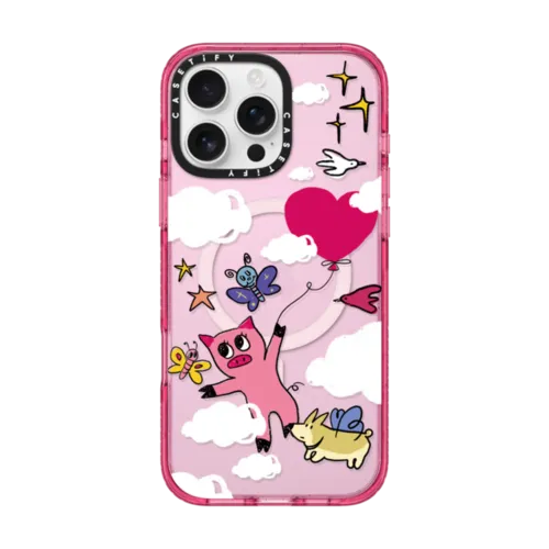 Take Me To The Moon | iPhone 16 Pro Max / Impact Case MagSafe Compatible / Pink Fizz | Image 1
