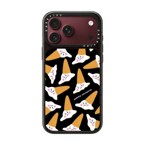 Melting Ice Cream Pattern | iPhone 18 Pro Max / Impact Case MagSafe Compatible - Glossy / Glossy Black | Image 1