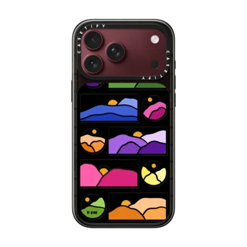 Sunset Peaks | iPhone 18 Pro Max / Impact Case MagSafe Compatible - Glossy / Glossy Black | Image 1