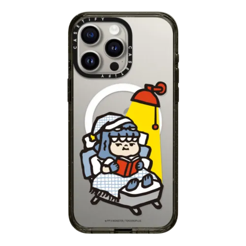 PP Baby Bed Time Reading Case | iPhone 15 Pro Max / Impact Case MagSafe Compatible / Black | Image 1