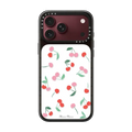 Meri Meri Cherries Pattern Phone Case | iPhone 18 Pro Max / Impact Case MagSafe Compatible - Glossy / Glossy Black | Image 1