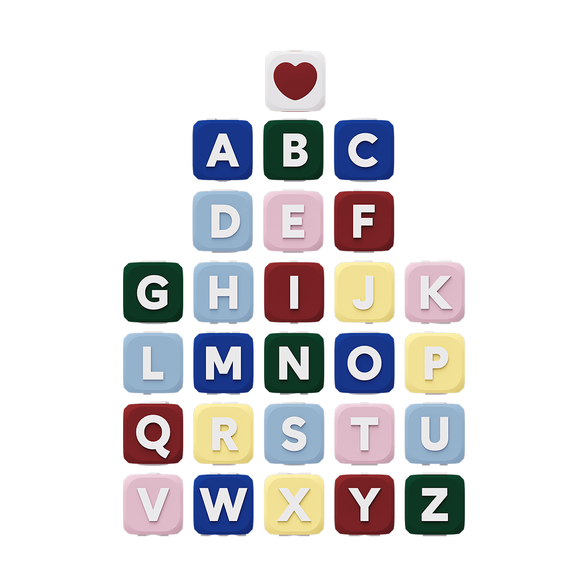 Charm Cube - Pink Heart